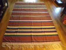 Serape Saltillo Blanket 92" x 62" EXC