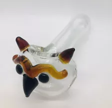 5”Owl Head Glass Pipe (handmade)