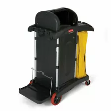 Rubbermaid FG9T7500BLA High-Security Cleaning Cart - Black