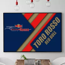 F1 Red Bull Toro Rosso Racing Team Formula 1 Decor Wall Art Print Poster/Canvas