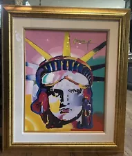 Peter Max Mixed Media “Delta” 2004 - Unique Variation