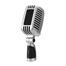 Classic Retro Dynamic Vocal Microphone - Old Vintage Style Unidirectional Liv...