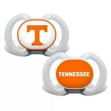 *SALE* TENNESSEE VOLUNTEERS NCAA ORTHODONTIC BABY PACIFIERS 2-PACK BPA FREE!