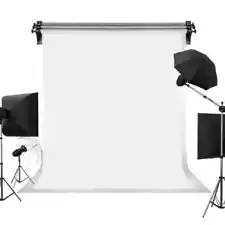 Kate 8FT×10FT Solid White Backdrop Portrait Photography Background for Photog...