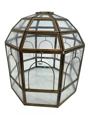 Urban Born Handmade Birdcage Large Glass Terrarium 10" x 9" x 9" (Bronze) READ