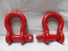 Two Crosby 4-3/4 Ton Shackles Clevis 3/4"