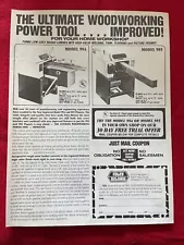 Vintage 1985 Foley-Belsaw Planer Molder Model 984 & 985 Print Ad