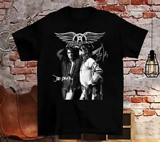 Aerosmith -Joe Perry- Steven Tyler Signature Black All size S-5XL T-Shirt AH667