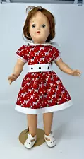 "Spotty Dogs" Dalmatian print dress for P-92 Toni & 19" dolls - hand made