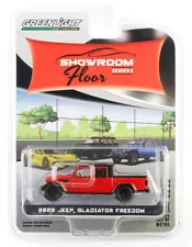 Firecracker Red 2023 Jeep Gladiator Freedom Showroom Greenlight 1:64 Die-cast