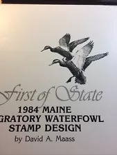 1st State Duck,1984,Maine,David A.Maass,In Folder,No Stamp. Excellent,Mint Print