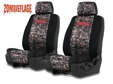 NEOPRENE ZOMBIE CAMO SEAT COVERS for 2008-2013 Chevy Silverado Bucket Seats