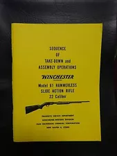 Winchester model 61 Hammerless manual approved by Winchester 35 yrs ago