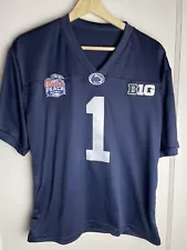 Penn State Nittany Lions Jersey #1 Wiley PSU Football Jersey Blue And White L/XL