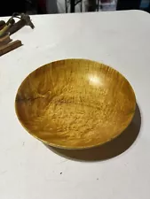 Hand Turned Burl Maple Bowl 8”W X 2”H