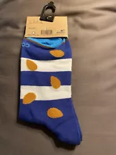 Cool Socks Almond Joy Fun Print Novelty Crew Socks for Men & Women, New With Tag