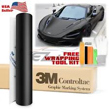 *Genuine 3M Matte Black Vinyl Wrap Car Sticker Film Decal Bubble Free