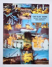 Caterpillar 6.25" Bore Diesel Natural Gas Engines Sales Showroom Brochure 16 Pgs