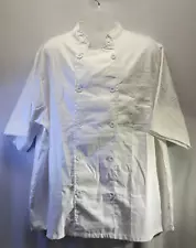 Chefs Code Short Sleeve Classic 10 Button Chef Coat NWT White