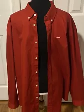 Supreme Small Box Button Up Shirt Red Size XL