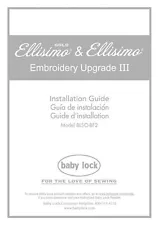 Baby Lock Ellisimo Gold BLSOBF2 Embroidery Installation Manual Reprint