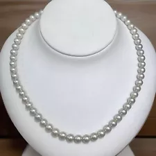 Akoya Saltwater Pearl Necklace cultured pearl jewelry Strand 6.5-7.0mm 17"