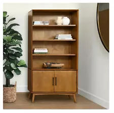 Ashfield Mid-Century Bookcase, Light Brown