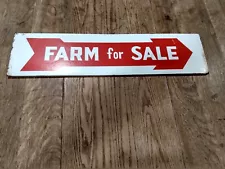 Vintage Farm for Sale Advertising Double Sided Sign Farmhouse Decor