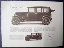 AUSTIN FOLDING HEAD SALOON 16hp 6 CYLINDER WIRE WHEEL Car Sales Leaflet c1929-31