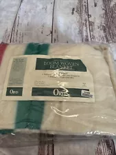 Orvis Blanket Hudson Bay Striped Style Acrylic Fleece. New In Package Full Sz