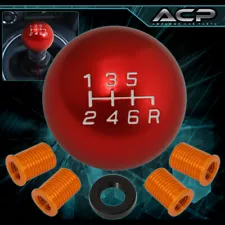 For Toyota 8X1.25mm 6-Speed Round Shift Knob Lever Threaded M/T Transmission Red (For: Ferrari 612 Scaglietti)