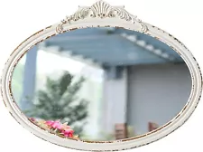 Oval Bathroom Mirror, Vintage Design, 23.6" x 17.7"