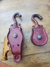 Vintage Pulleys For Rope Set Of Two