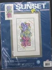 Dimensions Sunset Good Wine 18 ct Counted Cross Stitch Kit 13711