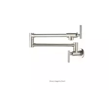 Wall Mounted Pot Filler in Brushed Nickel 360° 4 GPM Kettle Faucets for Contempo