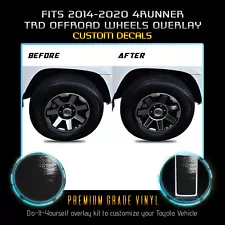 For 2017-2020 4Runner TRD Off Road Wheels Rim x4 Vinyl Decals - Glossy Matte