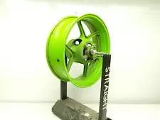 07 08 Kawasaki Ninja ZX6R ZX600 Rear Wheel Rim STRAIGHT 17x5.50 GREEN