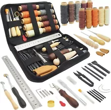 PLANTIONAL Leather Working Tools for Beginners: Professional Leather Craft Kit w