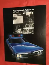 1972 PLYMOUTH "POLICE CARS---FURY SATELLITE" Car Dealer Sales Brochure