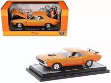 1970 Dodge Challenger R/T 440 Orange with Yellow Stripes and White Interior