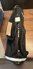 Camino Golf PROTOTYPE Black White Cordura Leather Sunday Carry Golf Bag