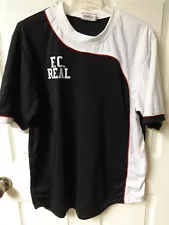 Vintage Official F.C. Real Soccer Futbol Polyester Jersey Mens Large # 21 - Mono