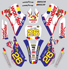 Graphics for Yamaha YZ 125 250 YZ125 YZ250 1996-2001 Decals Ricky Bobby Wonder