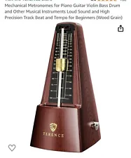 Auphy Mechanical Metronome for Piano Guitar Violin Bass Drum (Wood Grain)