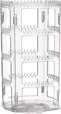 360 Rotating Earring Holder and Jewelry Organizer, 4 Tiers Jewelry Rack Display