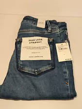 Good American Good Legs Straight Jeans High-Rise Tummy Tech Indigo332 6/28