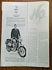 1965 Ducati Motorcycle Ad Monza Jr 160cc OHC 50cc I'd Rather Have a Ducati