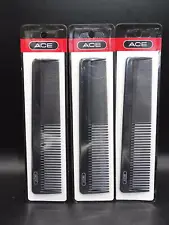 3-PACK! Ace Hair Dressing Comb - 7.5 Inch, Black, FREE SHIPPING!