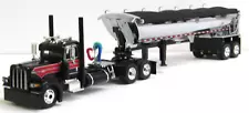 DCP black/red Peterbilt 389 daycab black/chrome Mac dump trailer 1/64 new no box