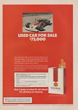 1973 Viceroy Cigarettes - "Used Car For Sale $75,000" - Indy 500 Race - Print Ad